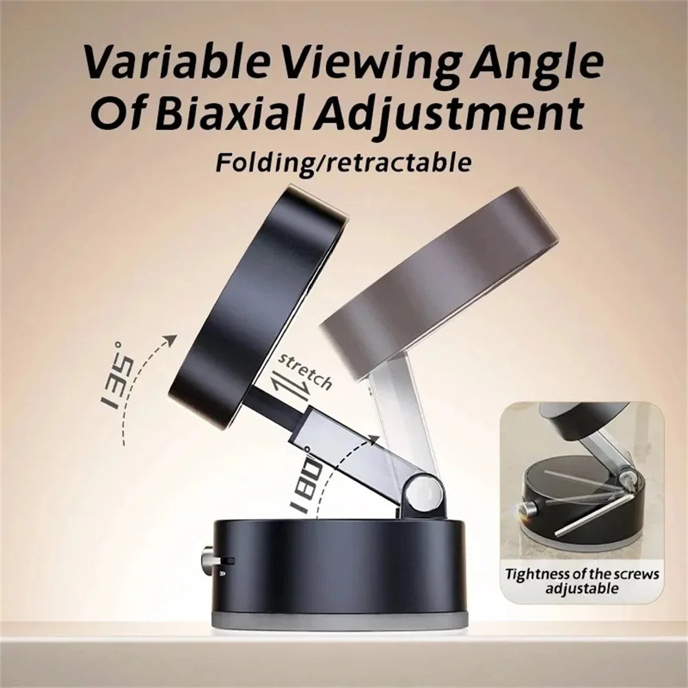 Vacuum Suction Cup Magnetic Car Phone Holder Double-Sided Foldable Magnetic Auto Phone Bracket Car Interior Bracket Accessories